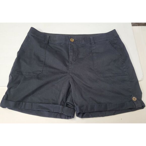 lane bryant black shorts Elastic waist‎ Women's Size 14 - Picture 1 of 6